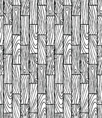 Black and white simple wooden floor. Straight parquet. Seamless pattern.Texture of a wooden parquet. Abstract background of white parquet. Vector illustration.