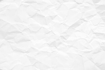 Obraz premium Clean white paper, wrinkled, abstract background.