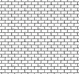 Texture of a brick wall. Abstract background of white brick masonry. Running masonry. Vector illustration. Overlay template.