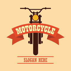 Obraz premium motorcycle logo emblems and insignia with text space for your slogan tagline. vector illustration