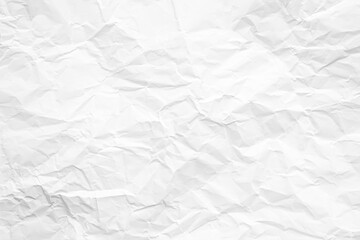 Clean white paper, wrinkled, abstract background.