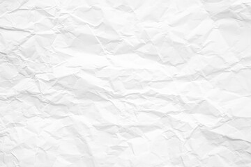 Obraz premium Clean white paper, wrinkled, abstract background.