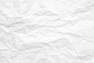 Clean white paper, wrinkled, abstract background.