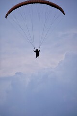 paragliding in the sky