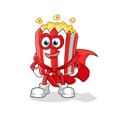 pop corn heroes vector. cartoon character