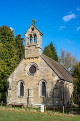 Fototapeta na wymiar Small church with bell tower
