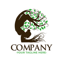 Nature Woman Yoga Logo Template