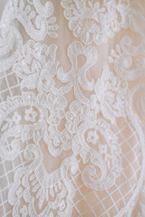 Seamless floral lace pattern on beige background