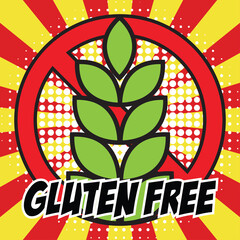 egg free allergen ingredient for dairy free icon in pop art style. vector illustration