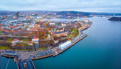 View of Akershus Fortress in Oslo, Norway
