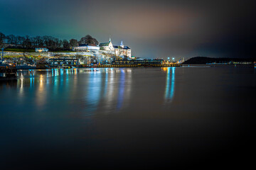 Obraz premium View of Christmas Oslo in the night, Norway