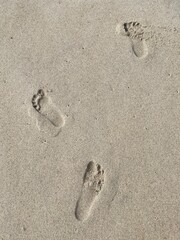 footprints on the beach