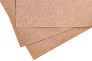 Sheets of craft paper for artists on white.