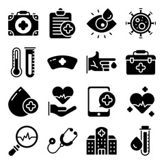 Pack of Medical Solid Icons