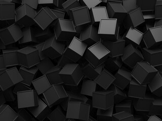 Abstract Dark Cubes Futuristic Design Background