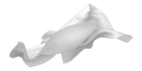 Smooth elegant white flying cloth