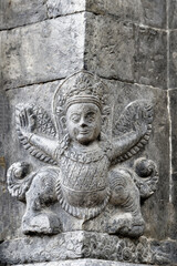 Fototapeta na wymiar Garuda stone sculpture, Pashupatinath Temple, Unesco World Heritage Site, Kathmandu, Nepal