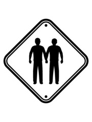 Vorsicht Schwules Paar 