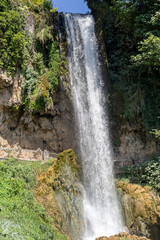 Fototapeta na wymiar The famous waterfall in the city of Edessa (Greece, Central Macedonia)