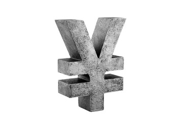 Obraz premium Old yen symbol isolated on white background