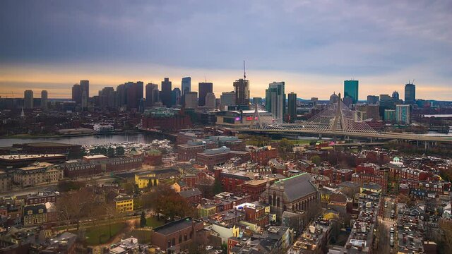 Boston, Massachusetts, USA downtown city skyline