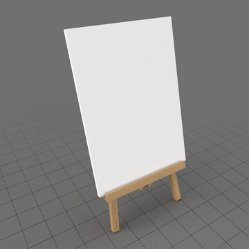 Wooden easel with painting 1