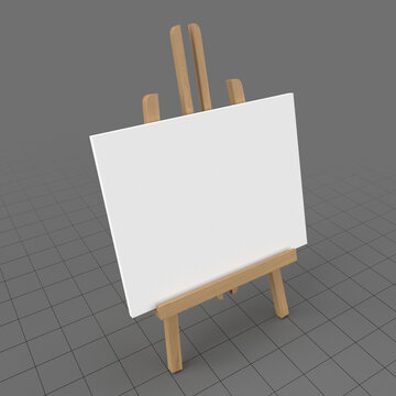 Wooden easel with painting 2