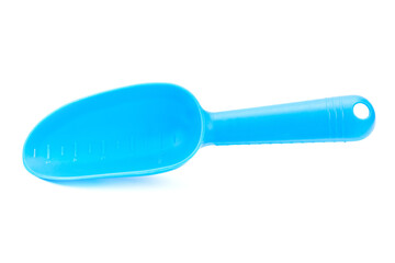 Blue plastic shovel