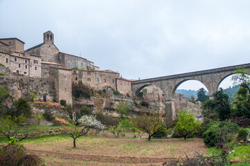 view of a medieval city