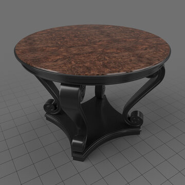 Scroll round hall table