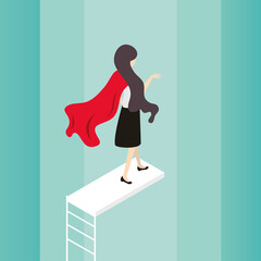 businesswoman with cape