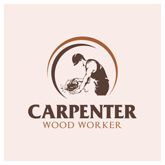 The graphic design of the sawing person is perfect for the carpenter