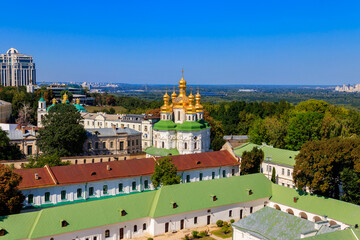 View of Church of All Saints in Kiev Pechersk Lavra (Kiev Monastery of the Caves) in Ukraine. Kiev...