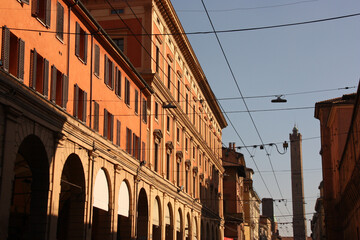 Fototapeta na wymiar Rue du centre historique à Bologne, Italie