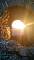 Great wall of china sunset