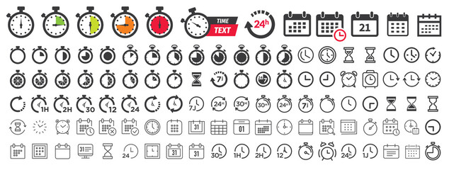 Time and Clock icons 