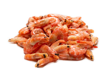 Shrimps isolated on a white background.
