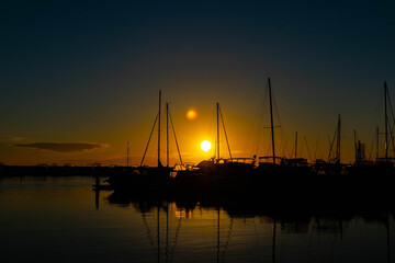 Fototapeta na wymiar Docklands sunset