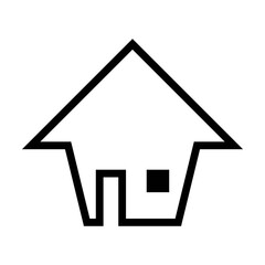 House icon vector symbol  in a flat color glyph pictogram illustration