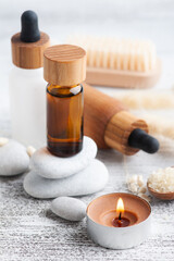 Essential oil in reusable bottles