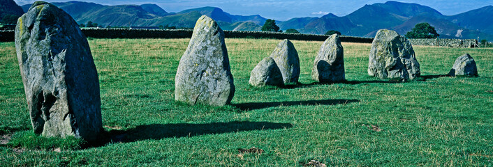 A panormic picture of the Castlerigg Stone Circle in the Lake District England
