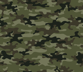Fototapeta premium Modern camouflage trendy vector template for clothes. Khaki background.