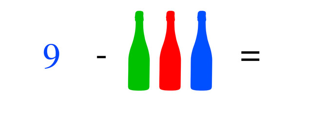 Simple mathematical problems, addition, subtraction, multiplication and division.