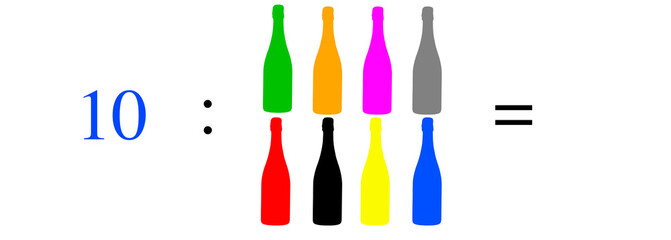 Simple mathematical problems, addition, subtraction, multiplication and division.