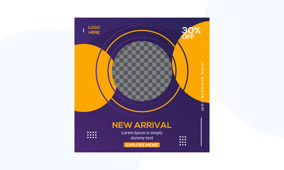 New Arrival Sale Banner Social Media Post Template
