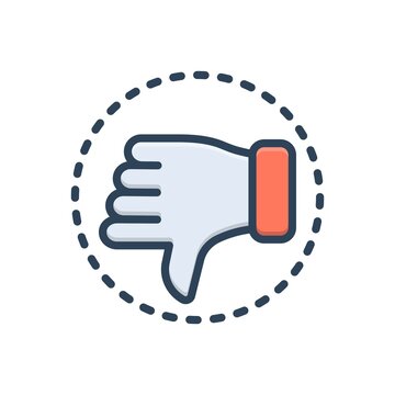 Color illustration icon for critic