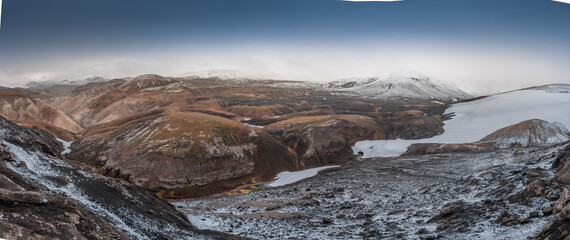 snow covered mountains