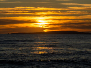 sunset over the sea