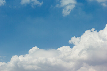 Naklejka na ściany i meble white cloud on blue sky background. cloudscape background.