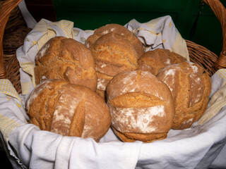 Italian bread with wholemeal flour with an ancient tradition recipe. specialties of southern Italy 